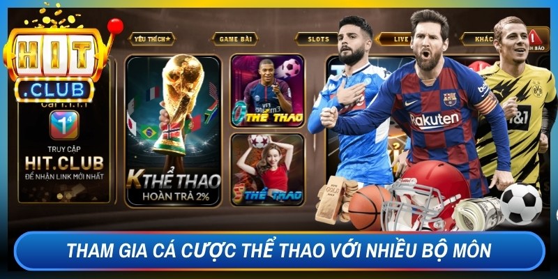 Tham gia cá cược thể thao với nhiều bộ môn khác nhau